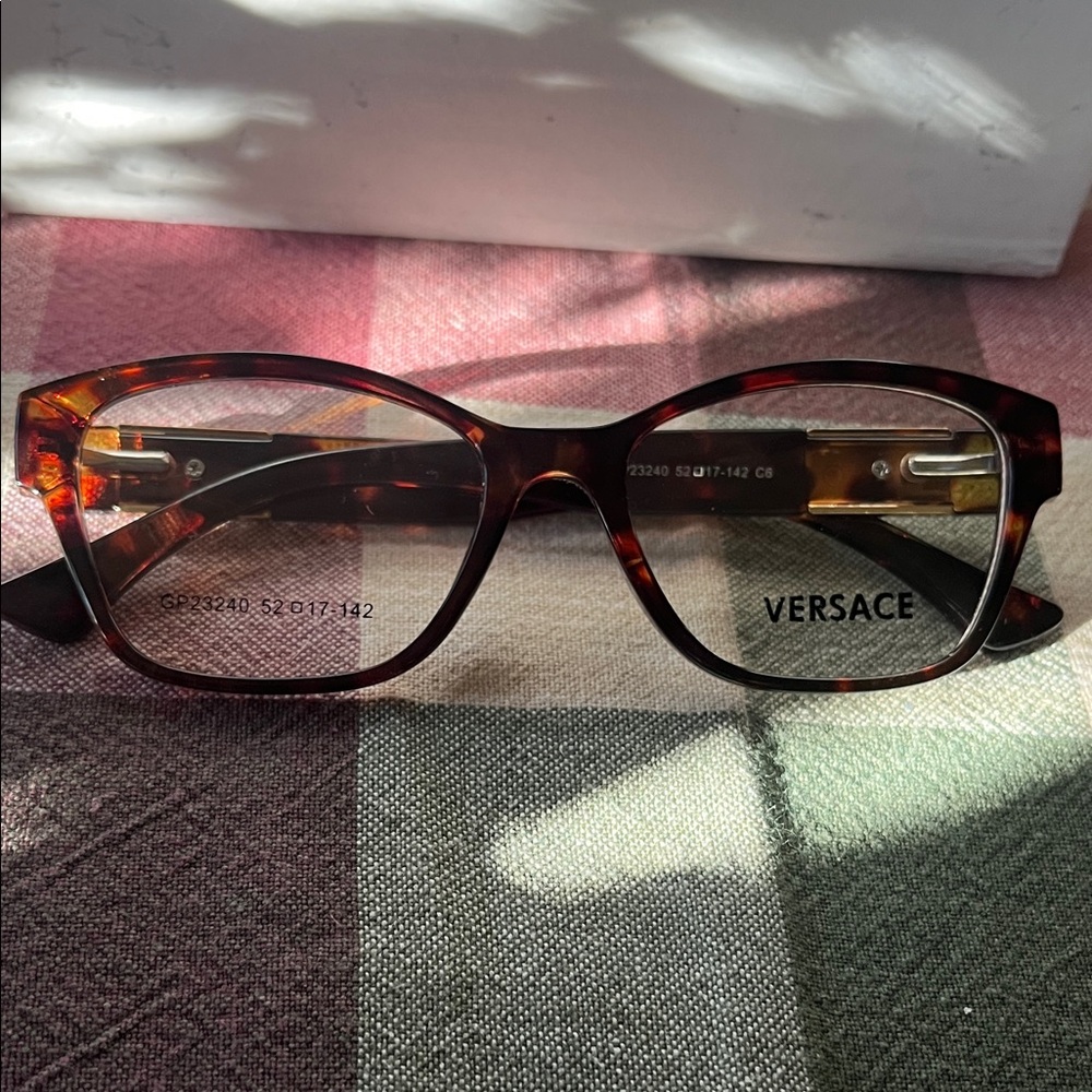 Versace Tortoise Brown Cat-Eye Optical Glasses